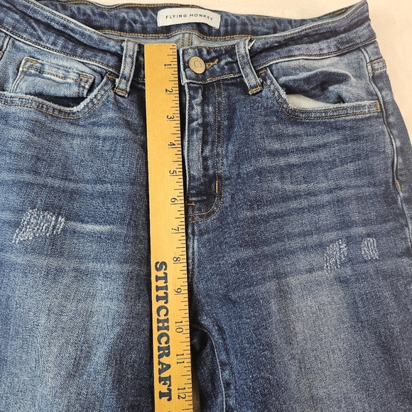 Flying Monkey Jeans Women’s 26 Denim Straight Leg Mid Reg Rise Style Y3175 - Picture 6 of 12